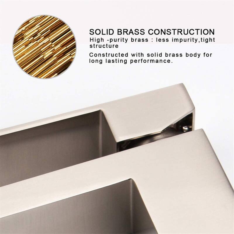 Single Handle Single Hole Bathroom Faucet, Solid Brass Modern Bathroom Sink Faucet with Pop-up Drain & Water Supply Hoses