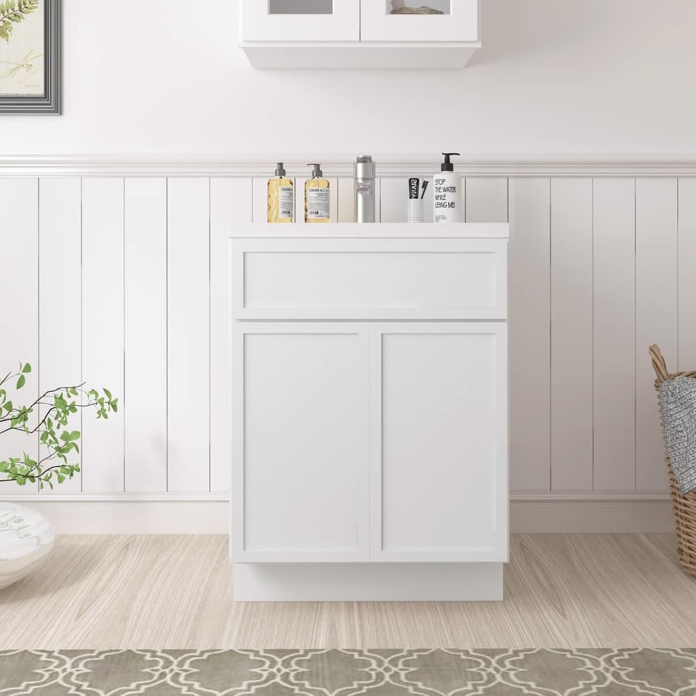 Vanity Art 24" Freestanding Single Base Storage Cabinet with Soft Close Doors