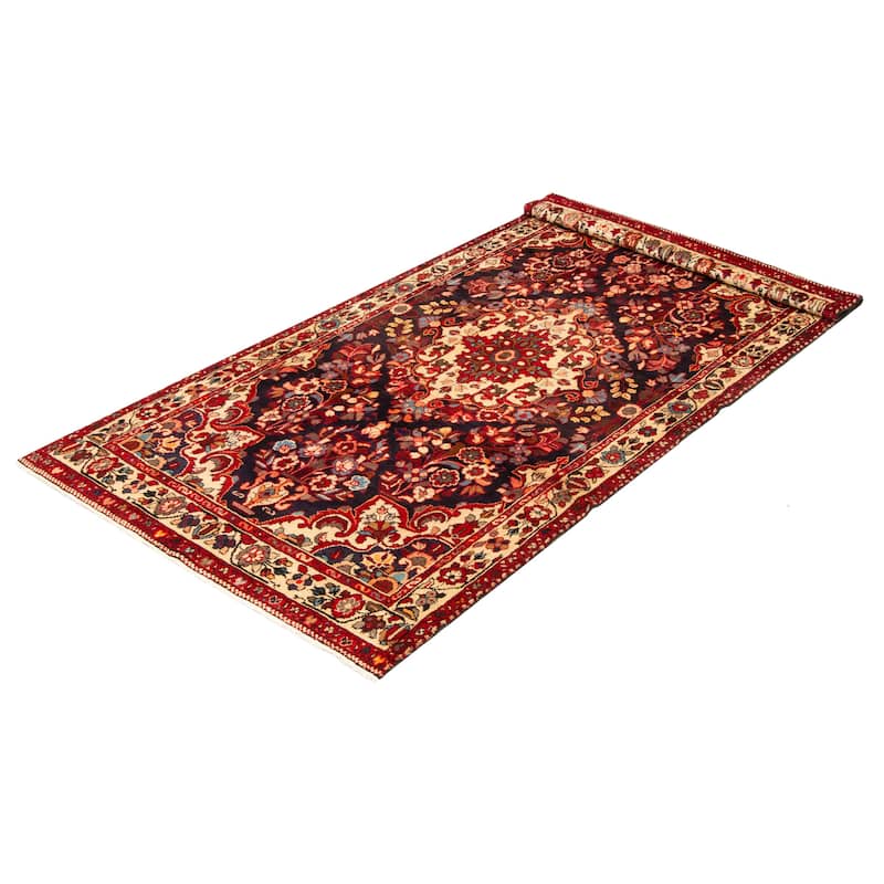 ECARPETGALLERY Hand-knotted Anadol Navy Wool Rug - 4'6 x 9'5