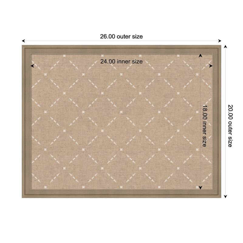 Kate and Laurel Pinboard Beige Lattice Pattern