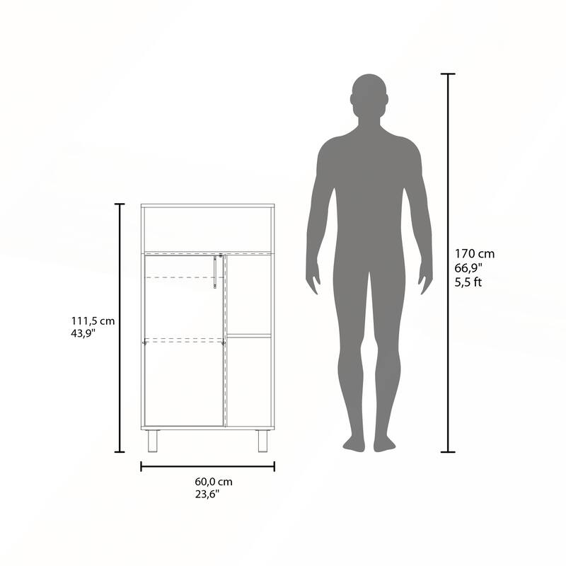 Compact Organizer with One Door and Top Display Space