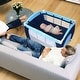 preview thumbnail 3 of 11, Costway Foldable Baby Crib Playpen Travel Infant Flat Bassinet Bed - 40'' x 27.5'' x 30''