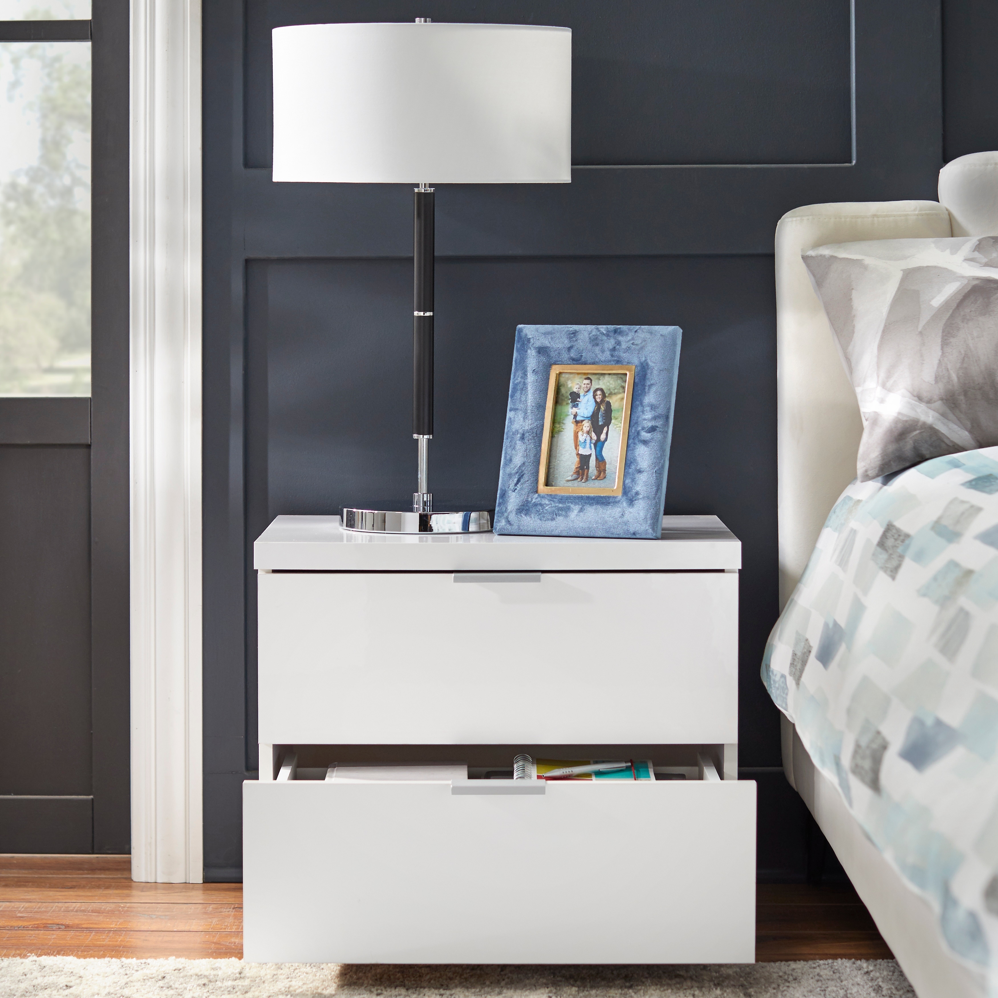 Porch Den Jefferson High Gloss Nightstand On Sale Bed Bath