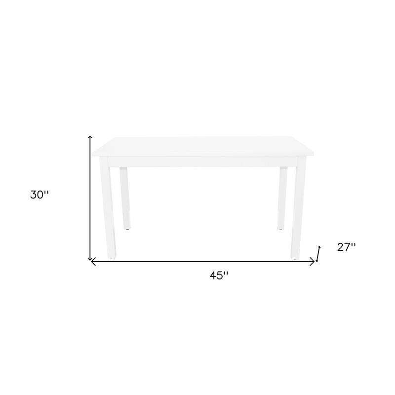 HomeRoots 48" White Solid Wood Dining Table - 48.00 in. x 30.00 in. x 27.00 in.