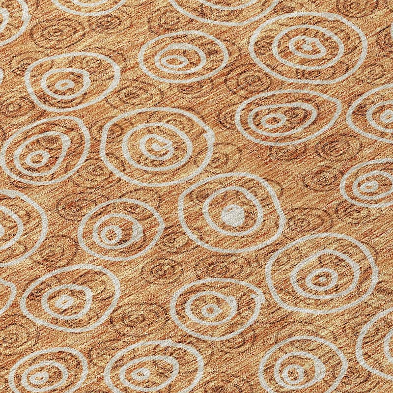 Machine Washable Indoor/ Outdoor Chantille Contemporary Bubbles Rug