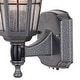 preview thumbnail 4 of 5, VAXCEL York Textured Pewter Motion Sensor Dusk to Dawn Traditional Outdoor Wall Light with Clear Glass