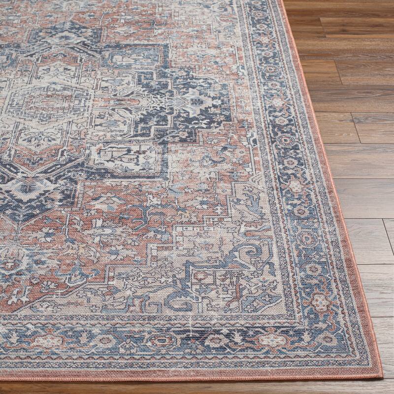 Livabliss Bram Distressed Persian Washable Area Rug