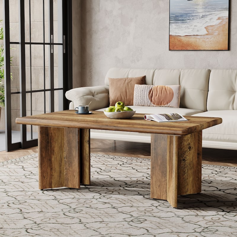 47.24" Farmhouse Rectangle Coffee Table for Living Room