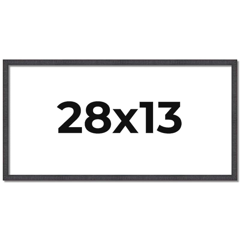 28x13 Frame Brown Solid Wood Picture Frame - Complete Modern Photo