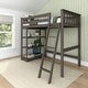 preview thumbnail 4 of 31, Max and Lily Twin Size High Loft Bed with Bookcase Clay