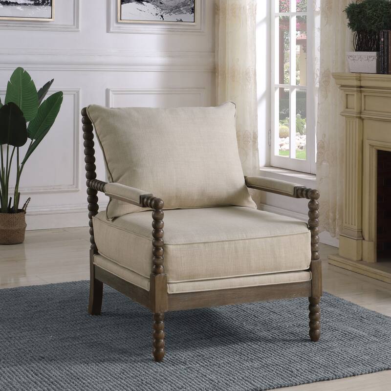 Blanchett Upholstered Bobbin Accent Chair