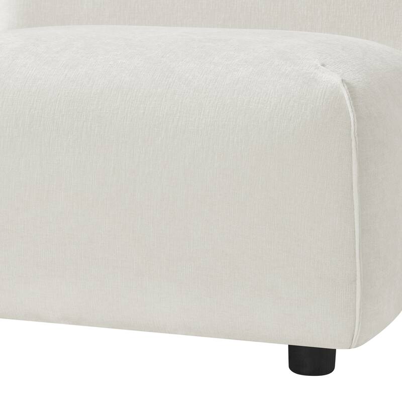 Christopher Knight Home - Marcella Modern Plush Upholstered Accent Chair with Curved Padded Back and Non-slip Feet