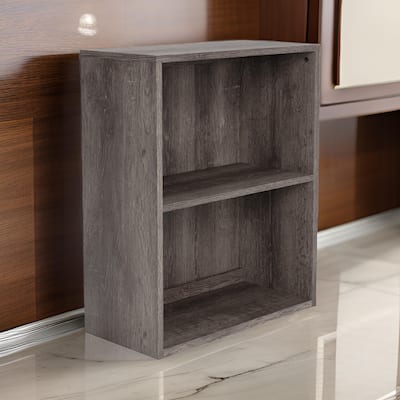 Small Bookcase with 1 Adjustable Shelf, Taupe Brown