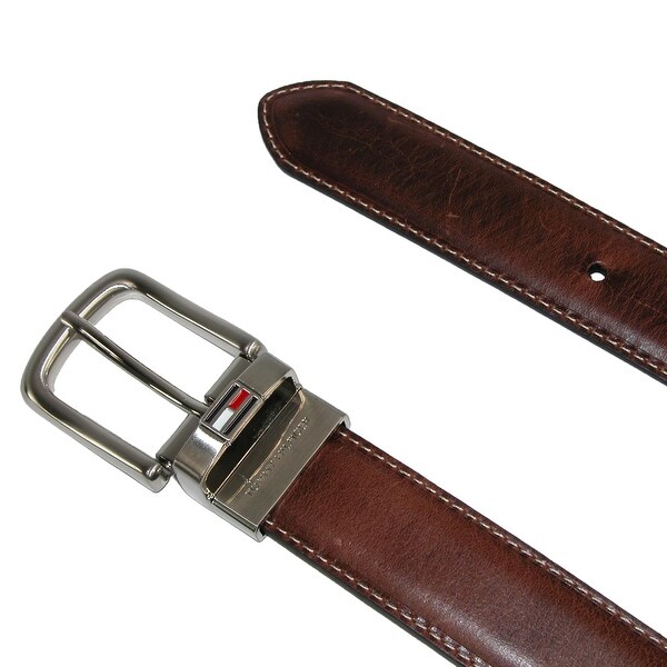 tommy hilfiger men's leather reversible belt
