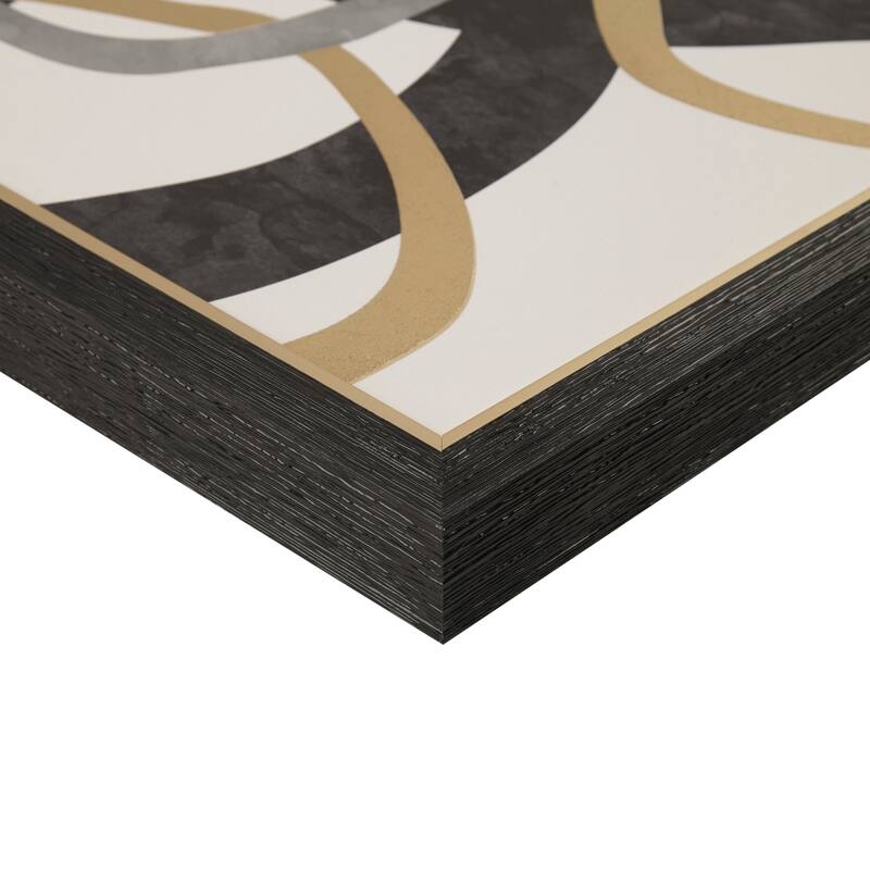 Madison Park Moving Midas Gold Foil Abstract 2-piece Framed Canvas Wall Art Set