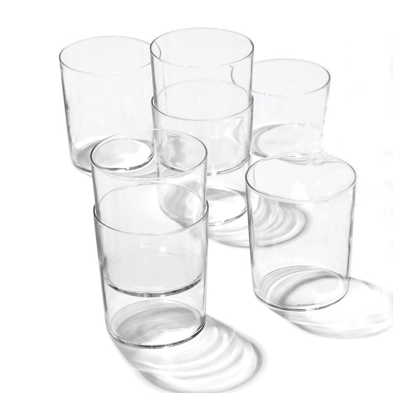 Oneida Stackables Drinkware, Set of 6, Tall Glasses - 6-Piece Tall: 4" H x 3.5" Round; 14 fl. oz.