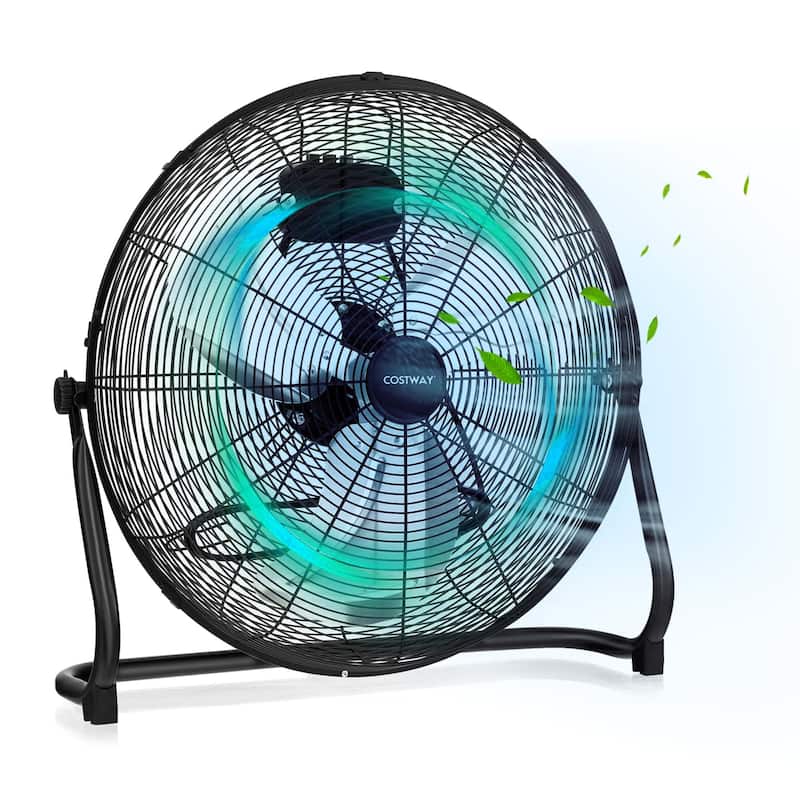 20'' Floor Fan High Velocity Floor Fan w/ Adjustable Tilt & Speed