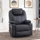 preview thumbnail 48 of 51, MCombo Large Power Lift Recliner Leather Chair with Massage, Heat, Cup Holders,Extended Footrest, Leather 7516