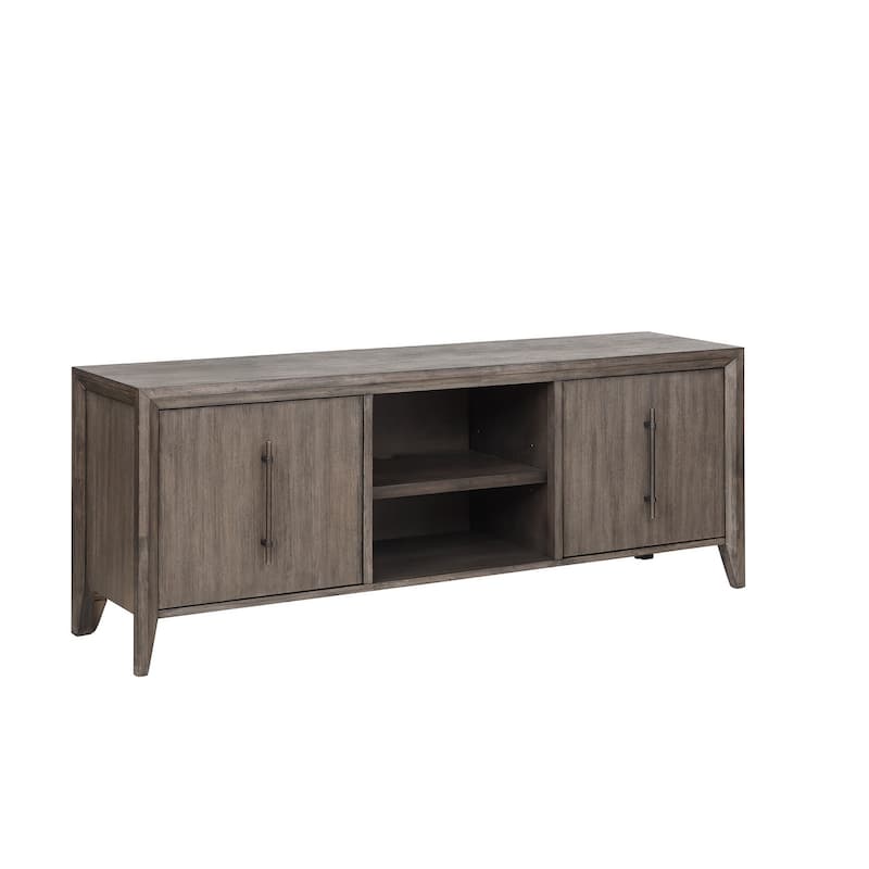 Bridgevine Home Avana 72 inch TV Stand Console, No Assembly Required, Smokey Greige Finish