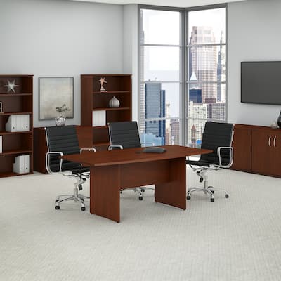 Bush Business Furniture 72W Office Conference Table with Wood Base