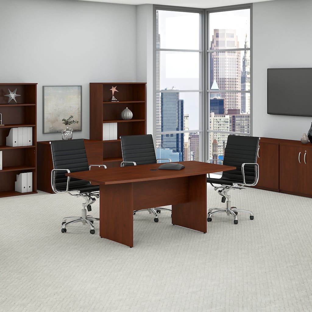 Bush Business Furniture 72W Office Conference Table with Wood Base