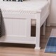 preview thumbnail 15 of 26, Modern Twin Wood Bed Frame with Geometric Headboard, Solid Pine Construction