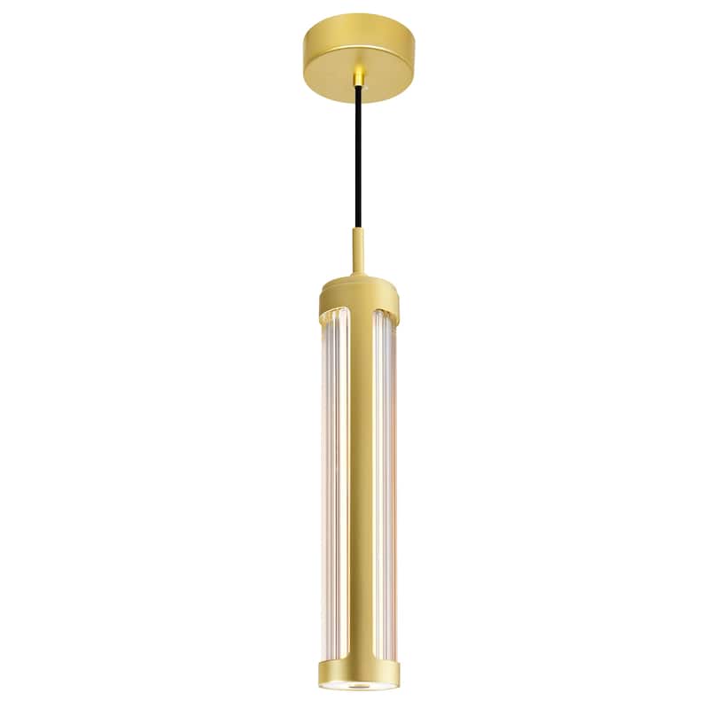 Neva 3 in LED Integrated Satin Gold Chandelier - Satin Gold - Satin Gold