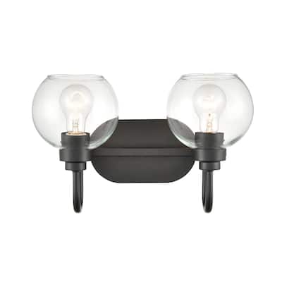 929 Lighting 2 Light Matte Black Bathroom Vanity Light - Matte Black