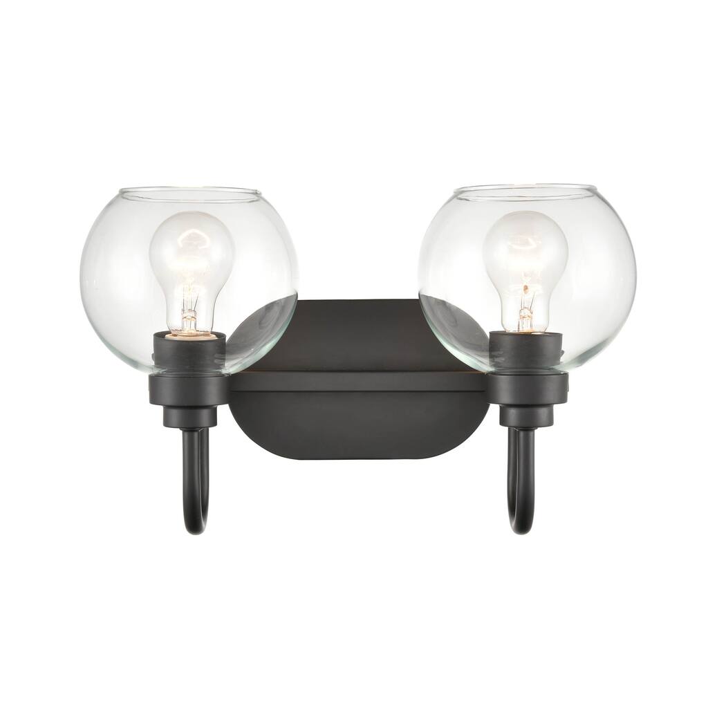 929 Lighting 2 Light Matte Black Bathroom Vanity Light - Matte Black