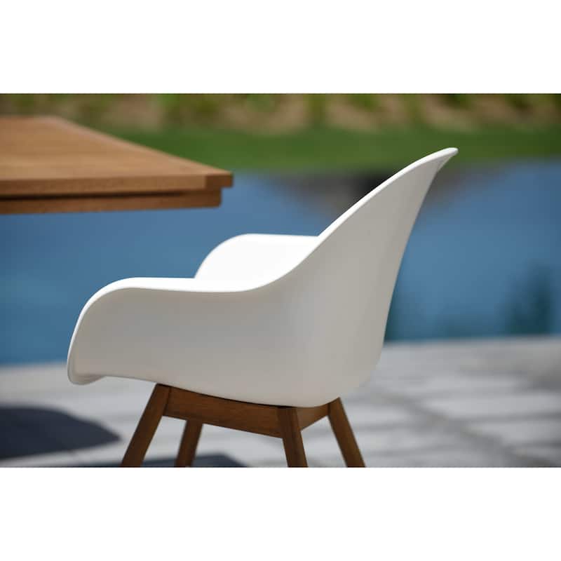 LifestyleGarden 9pc Teak Finish Outdoor Patio Dining Set - 9 Piece