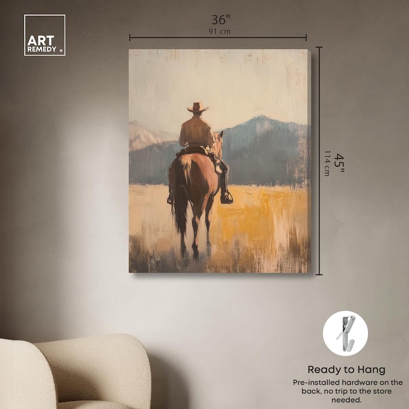 Long Ride Canvas by Art Remedy, Gallery Wrapped