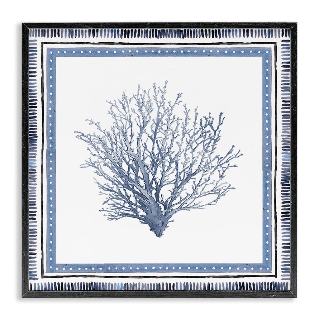 Stupell Nautical Branch of Coral Framed Giclee Art Design By Lanie Loreth