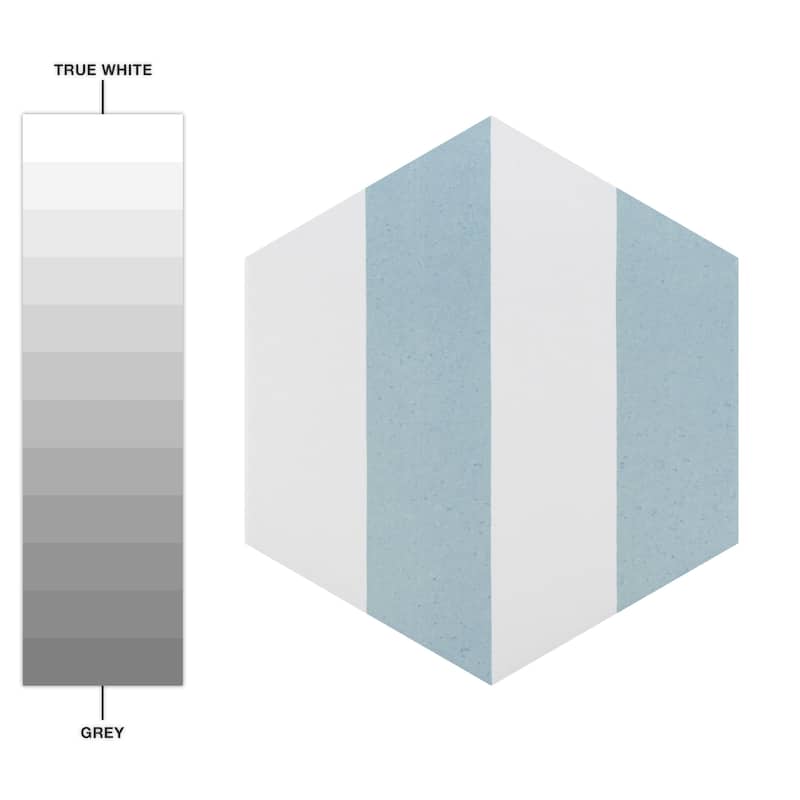 Merola Tile Porto Capri Hex Aqua 8-5/8" x 9-7/8" Porcelain Floor and Wall Tile