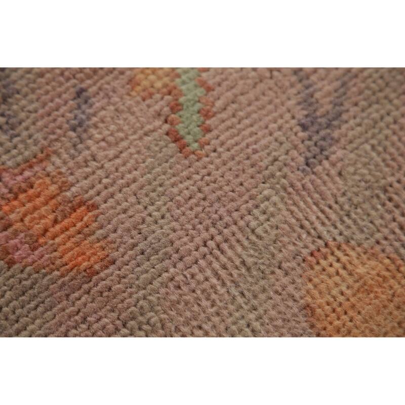 Hand Knotted Oriental 100% Wool Carpet Transitional Medallion Oranges & Rust Oushak Area Rug - 7' 0'' X 4' 0''