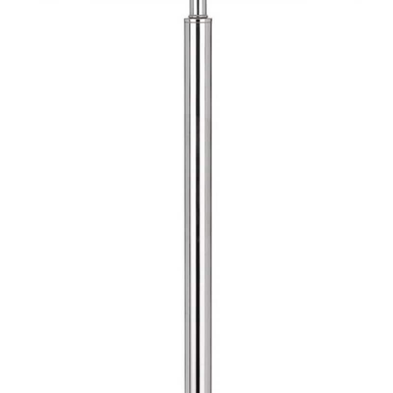 61" Chrome Tray Table Floor Lamp with USB Port and White Square Shade for Living Room or Office - 61"H x 17"W x 17"D