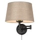Wry Lighting Eleanor 1-light Swing Arm Wall Lamp in Matte Black and ...