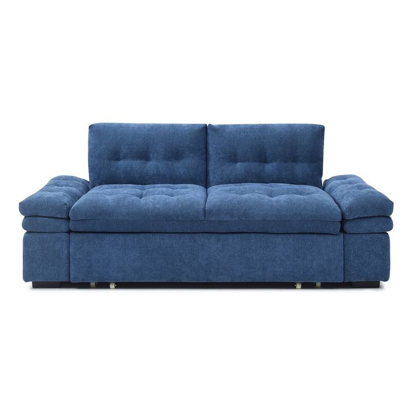 Multi-Functional Sleeper Sofa with Adjustable Armrest, Convertible Sofa Bed Loveseat Upholstery Sleeper Couch