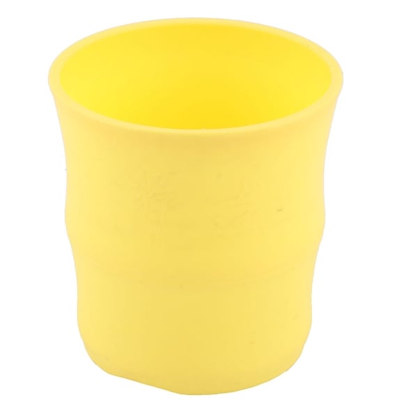 Apartment Plastic Plant Bamboo Succulent Holder Flower Pot Container Yellow