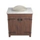 preview thumbnail 36 of 52, Verona 30" Freestanding Single Bathroom Vanity Set No Faucet Hole - Chestnut/Abalone