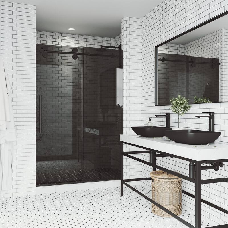 VIGO Elan Frameless Sliding Shower Door