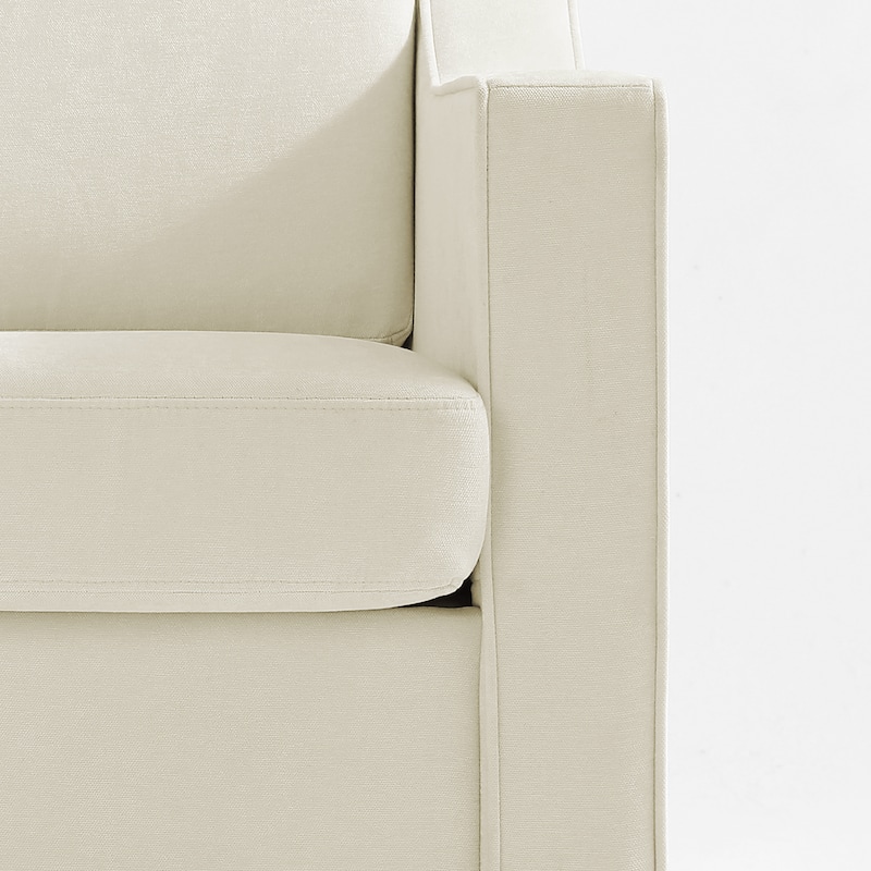 30'' W Vegan Leather/Chenille Swivel Accent Chair with Armrest
