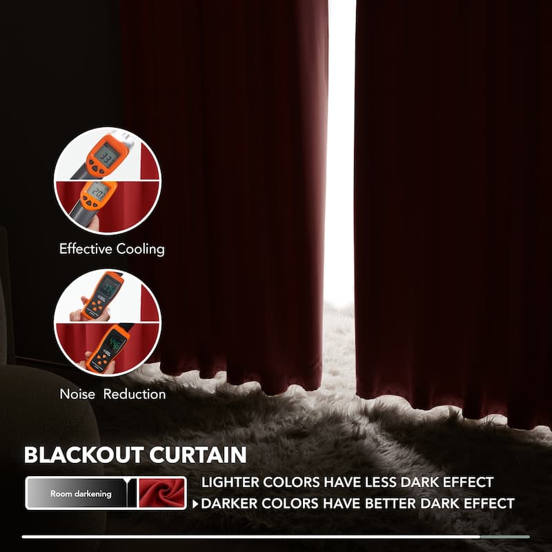 Deconovo Back Tab Blackout Curtains (2 Panel)