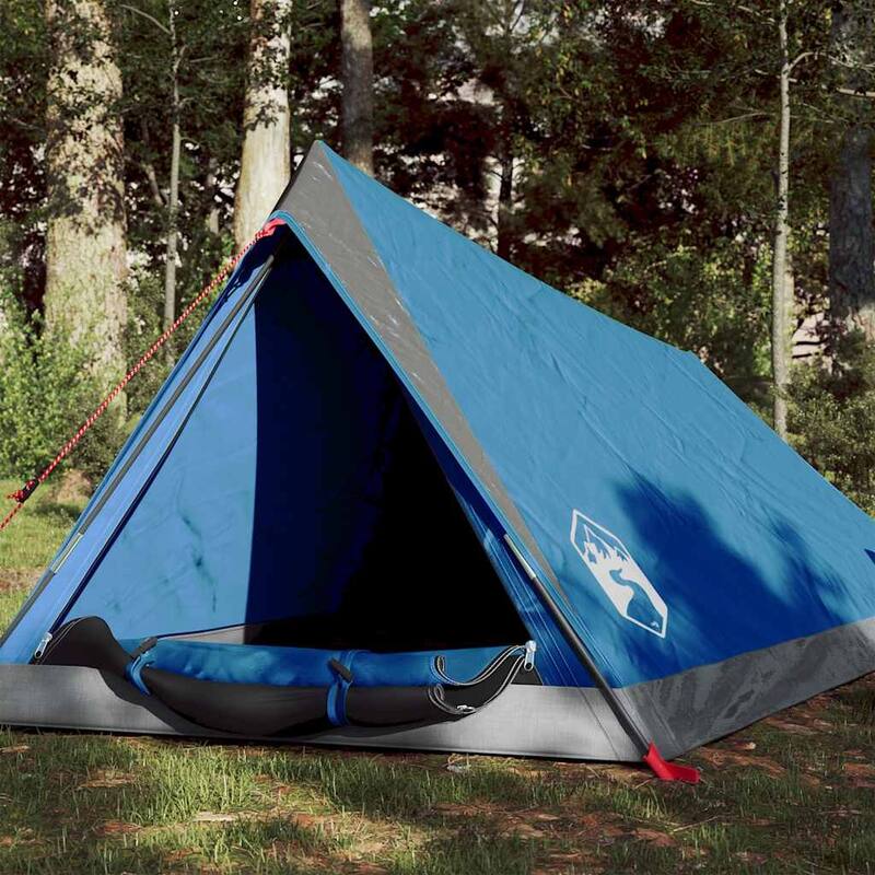 vidaXL Camping Tent 2-Person Waterproof - Blue - 78.7 x 47.2 x 34.6/24.4