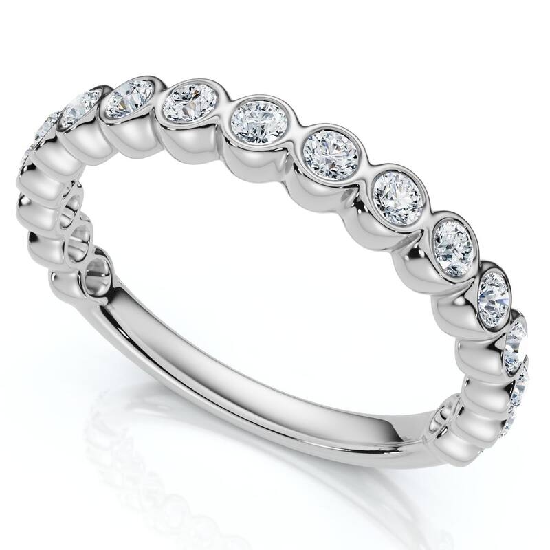 Bliss Diamond 1/2Ct Diamond Wedding Ring Channel Set Gold or Platinum Lab Grown EF/VS