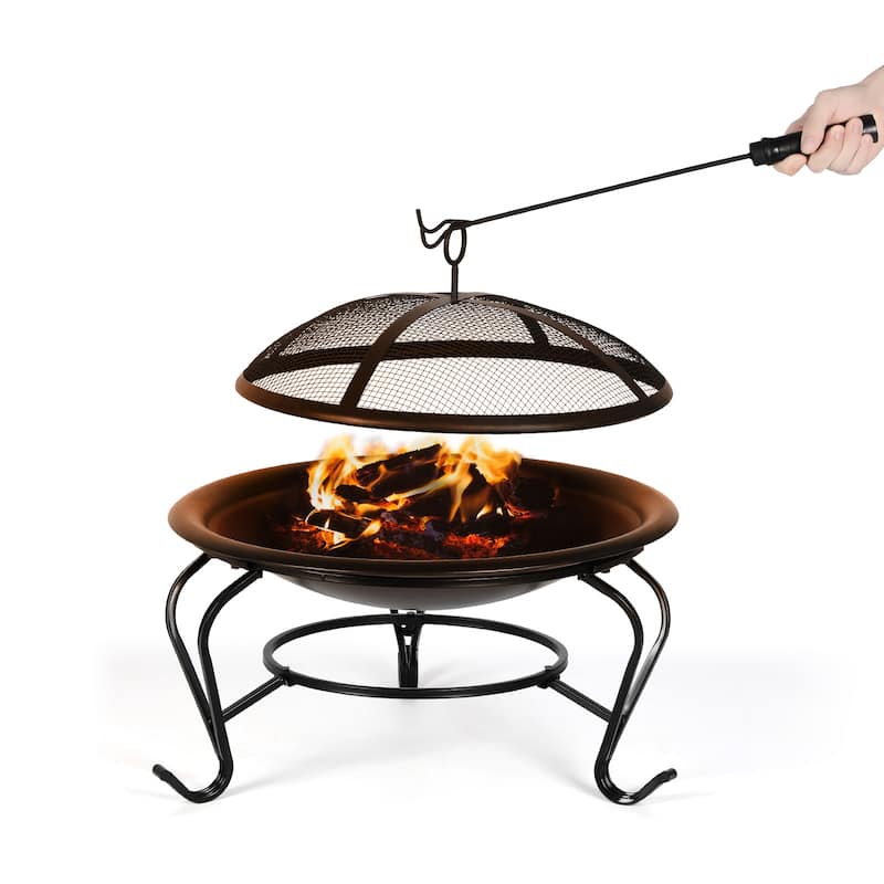 22 in Fire Pit with Firewood Grate