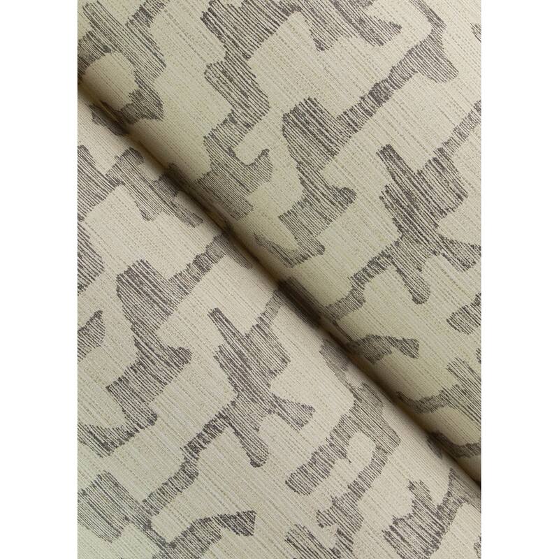 A-Street Prints Cipher Black Geometric Faux Grasscloth Wallpaper