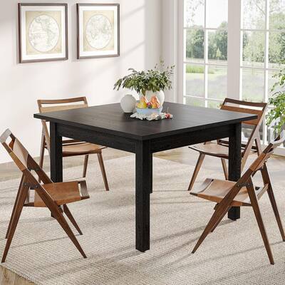 39.4 Inches Square Dining Table Solid Modern Wood Kitchen Table for Dining Room/Living Room Seats 2-4
