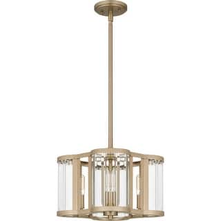 Bronze Gold Four Light Pendant from the Quoizel Pendant Collection