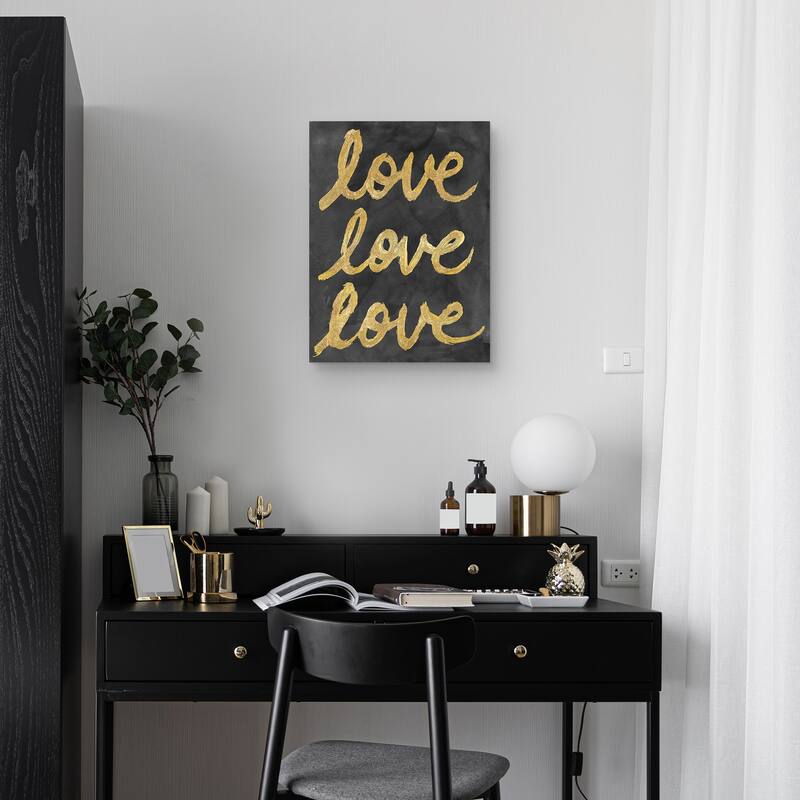 Love Love Love Canvas Art Print