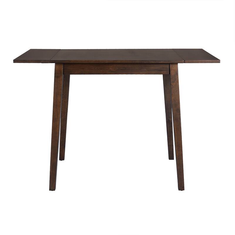 29"- 45" Extendable Dining Table for 4, Folding Kitchen Table with Rubberwood Legs, Space-Saving Dinner Table